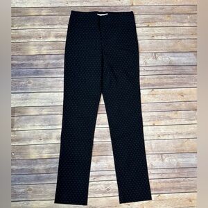 Margaret M pull on straight leg polka dot pants black S